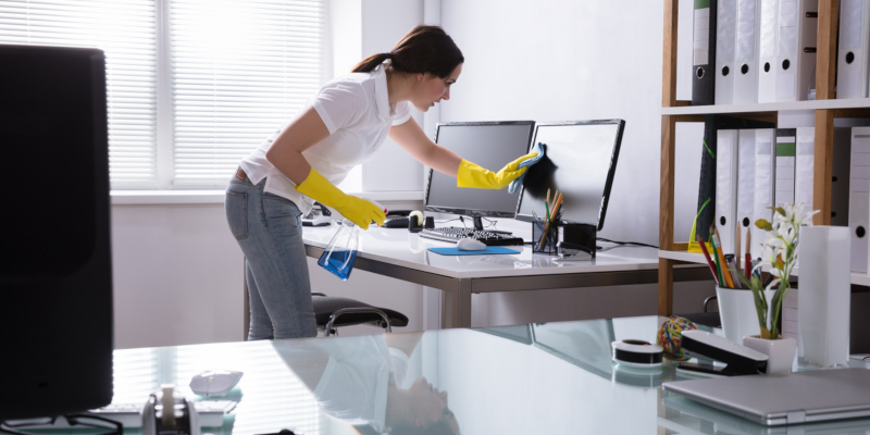 Hiring cleaning services to tackle the newly vacated bedroom 
